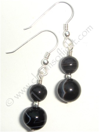 Black Sardonyx Earrings